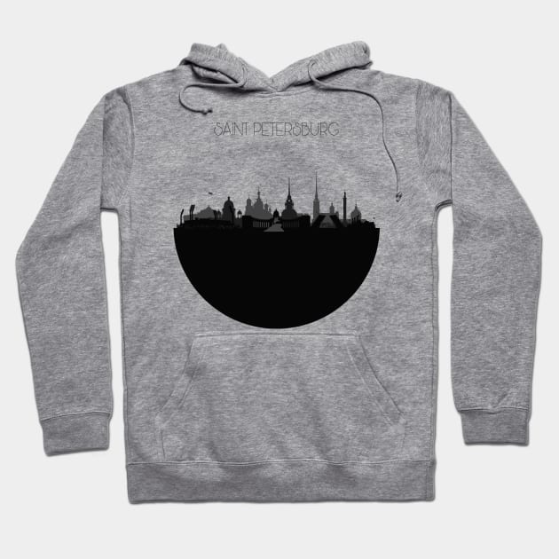 Saint Petersburg Skyline Hoodie by inspirowl